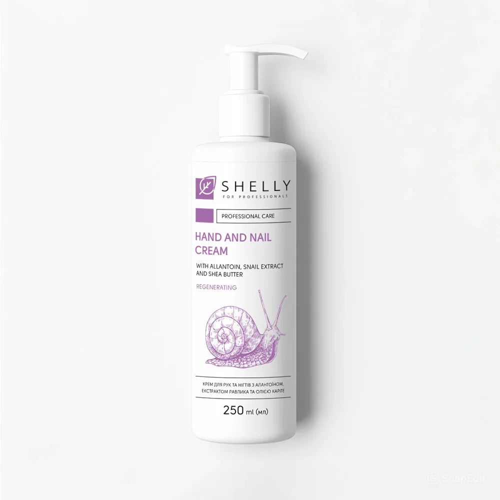 Hand- und Nagelcreme mit Allantoin, Schneckenextrakt und Sheaöl Shelly 250 ml