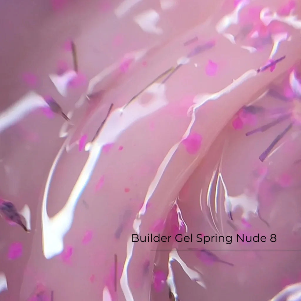 Builder Gel Spring Nude №8 Crystal Professional HEMA & TPO Free - 15ml
