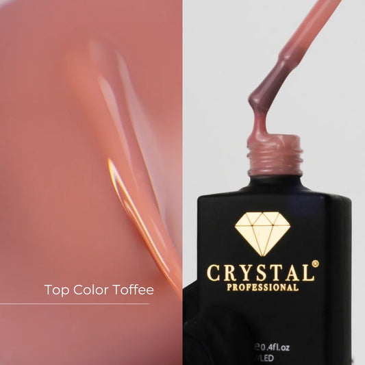 Top Toffee Crystal Professional - camouflage hybrid UV/LED top coat, HEMA & TPO free 12ml