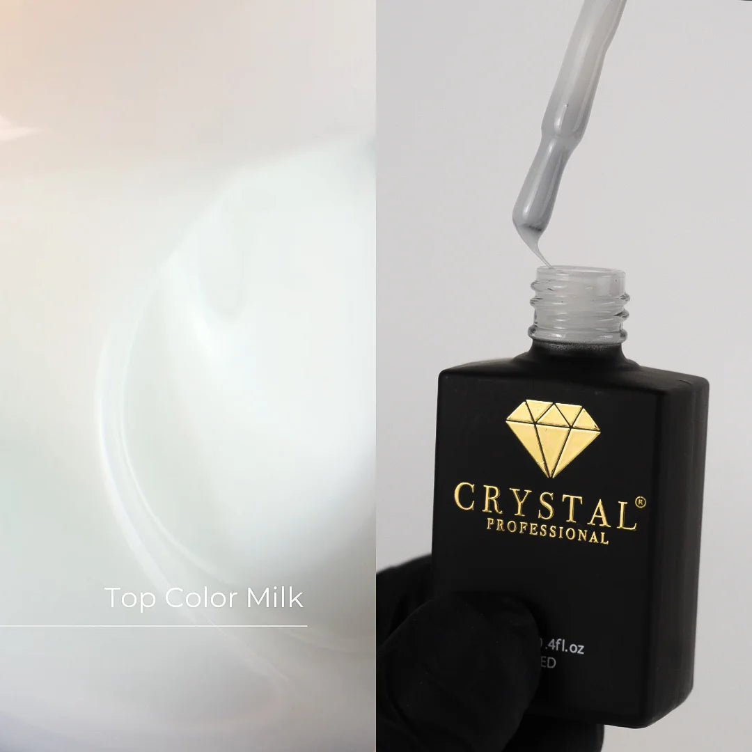Top Milk Crystal Professional - camouflage hybrid UV/LED top coat, HEMA & TPO free - 12ml