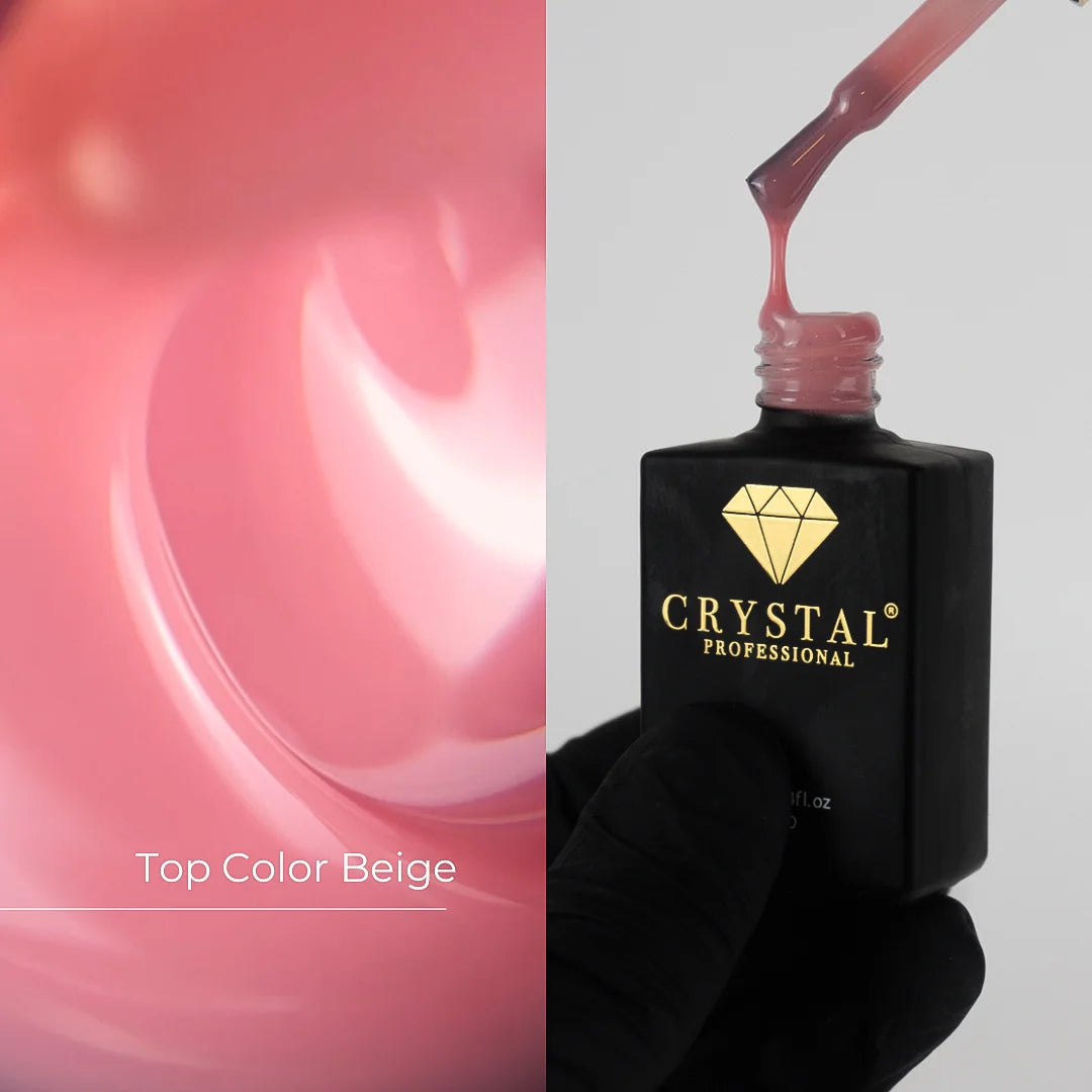 Top Beige Crystal Professional - kamuflujący top hybrydowy UV/LED HEMA & TPO Free 12ml
