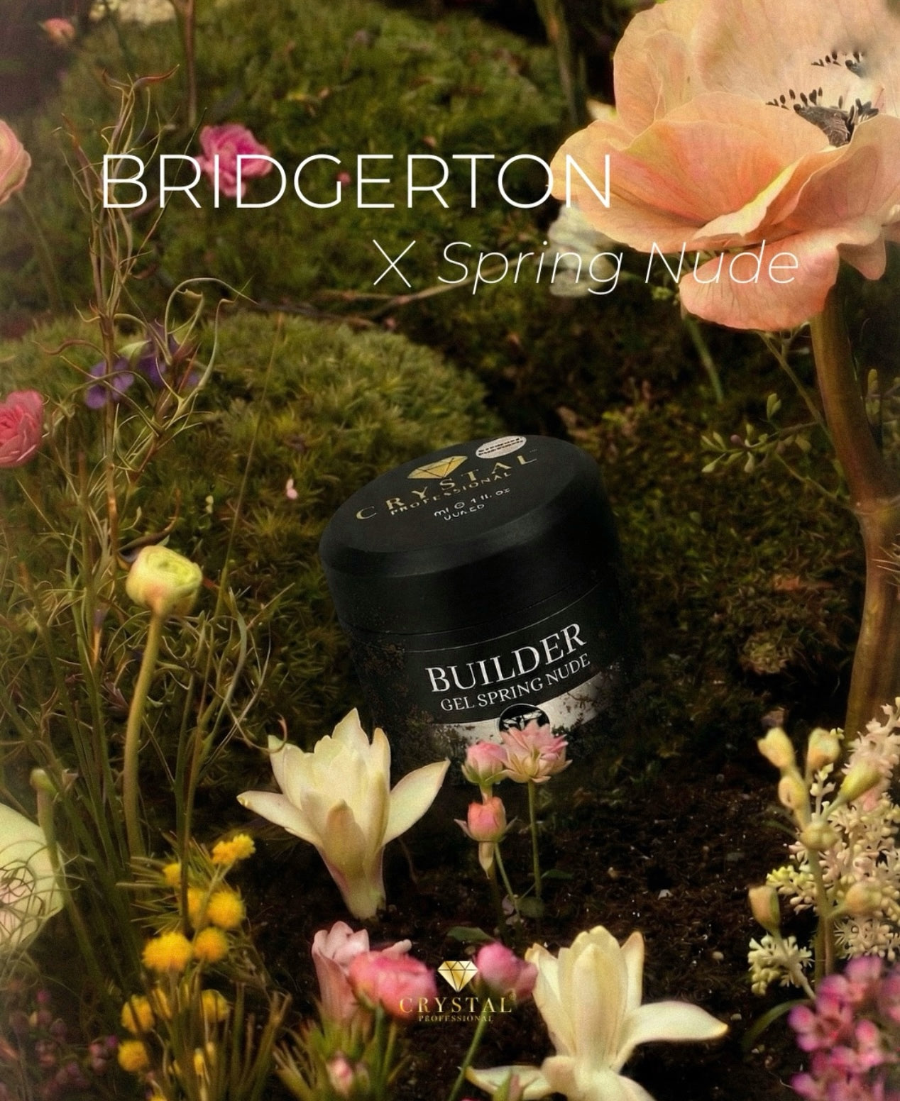Builder Gel Spring Nude №1 Crystal Professional HEMA & TPO Free - 15 ml