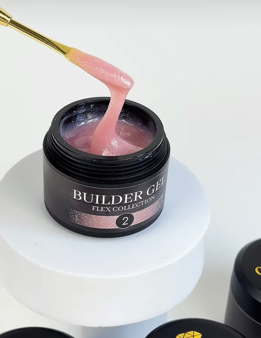 Builder Gel Flex Collection №2 Crystal Professional HEMA & TPO Free, 15 ml