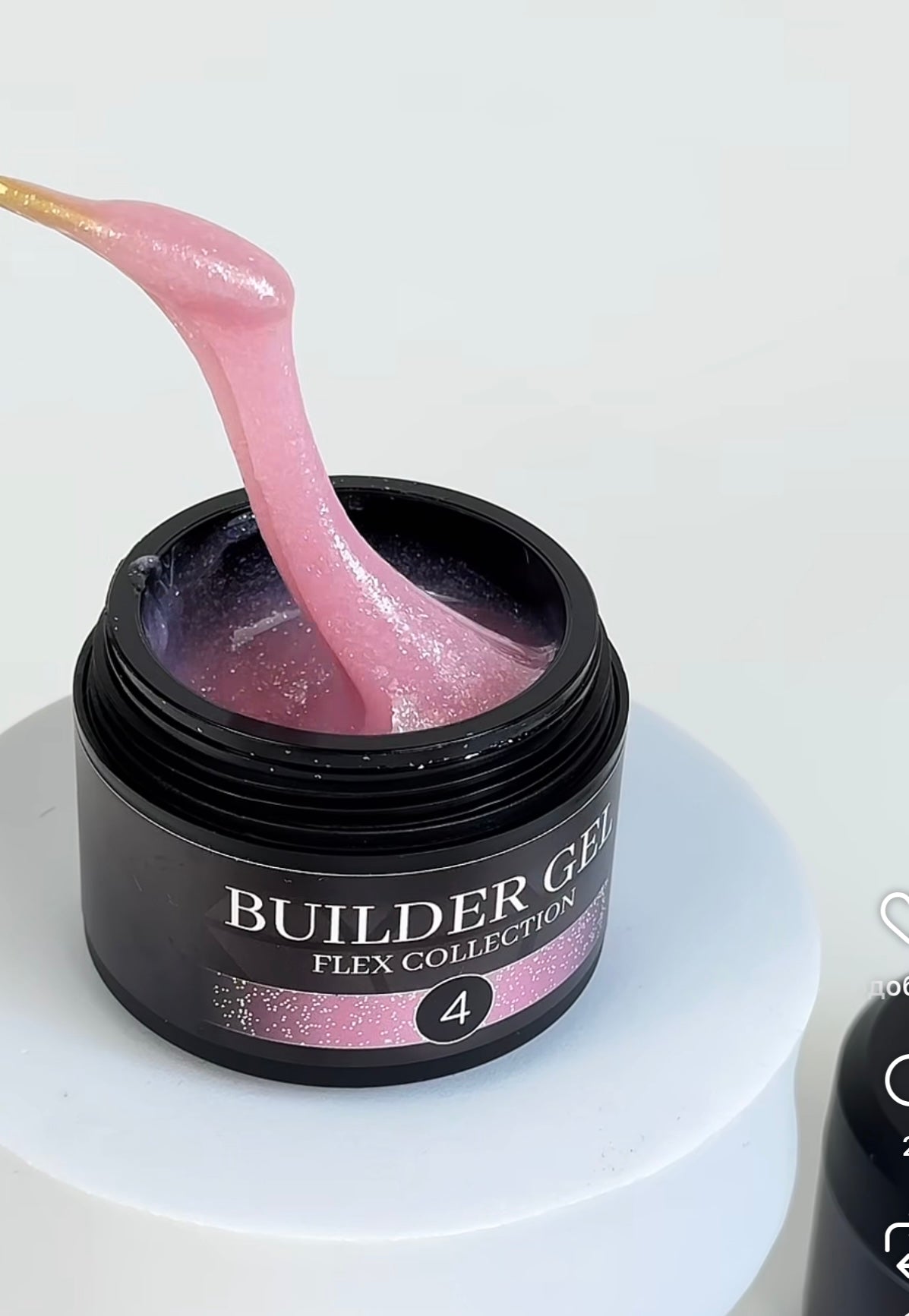 Builder Gel Flex Collection №4 Crystal Professional HEMA & TPO Free, 15 ml
