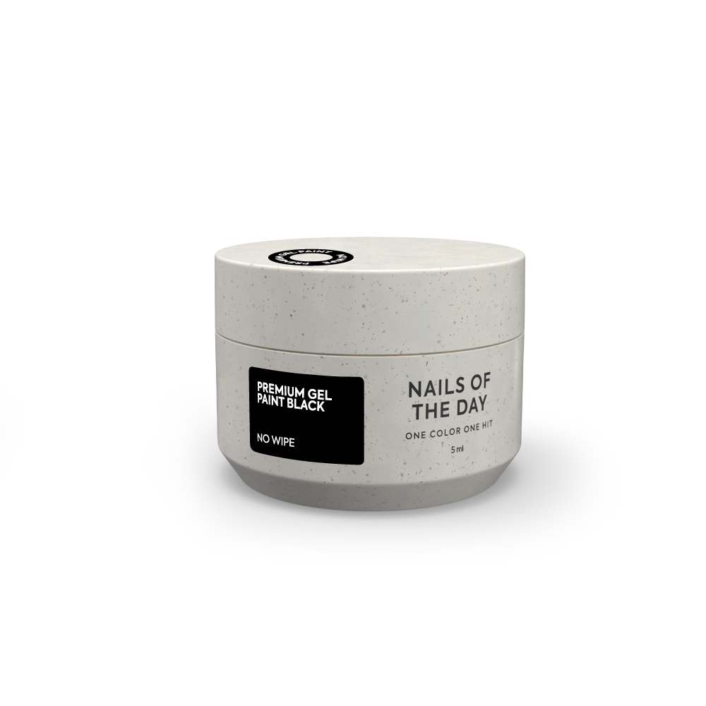 NAILSOFTHEDAY Gel Paint Black No Wipe, 5 ml