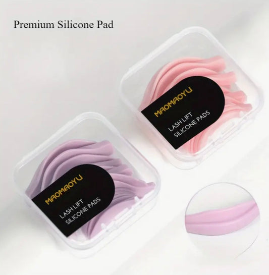 Rosa Silikonpads für Wimpernlifting – obere & untere Formen zur Laminierung