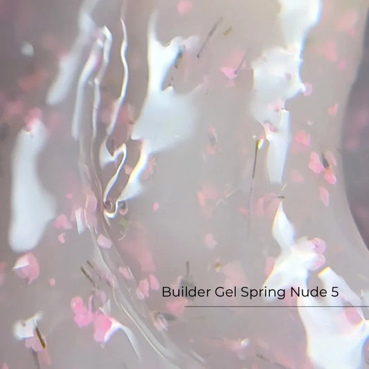 Builder Gel Spring Nude №5 Crystal Professional HEMA & TPO Free - 15ml