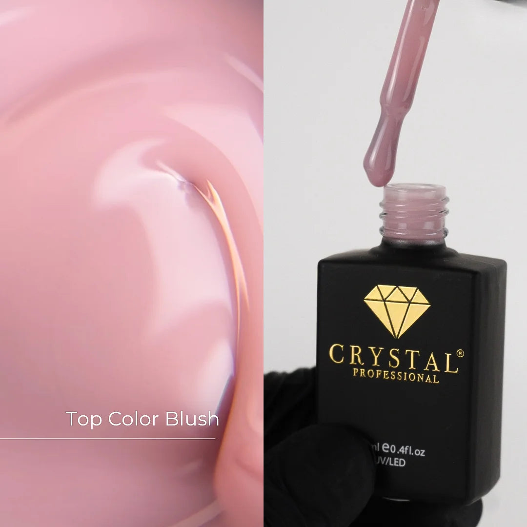 Top Blush Crystal Professional - kamuflujący top hybrydowy UV/LED HEMA & TPO Free 12ml