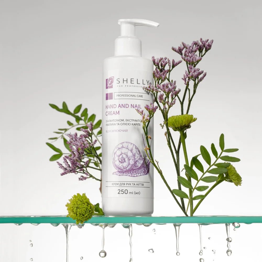 Hand- und Nagelcreme mit Allantoin, Schneckenextrakt und Sheaöl Shelly 250 ml