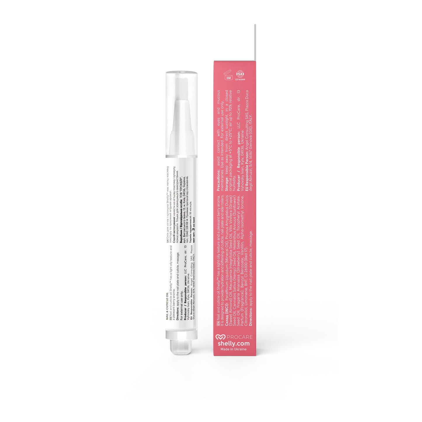 Nagel- und Nagelhautöl mit Erdbeerextrakt und Vitamin E Shelly 3 ml