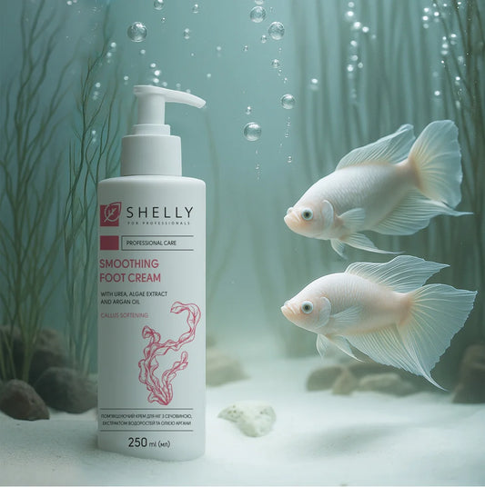 Weichmachende Fußcreme mit Harnstoff, Algenextrakt und Arganöl von Shelly, 250 ml