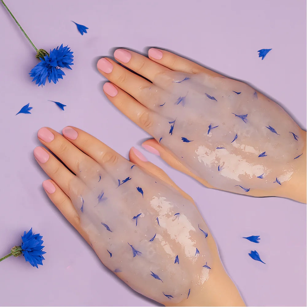 Shelly Hydrogel-Handmaske mit Kornblumenblüten 200 g